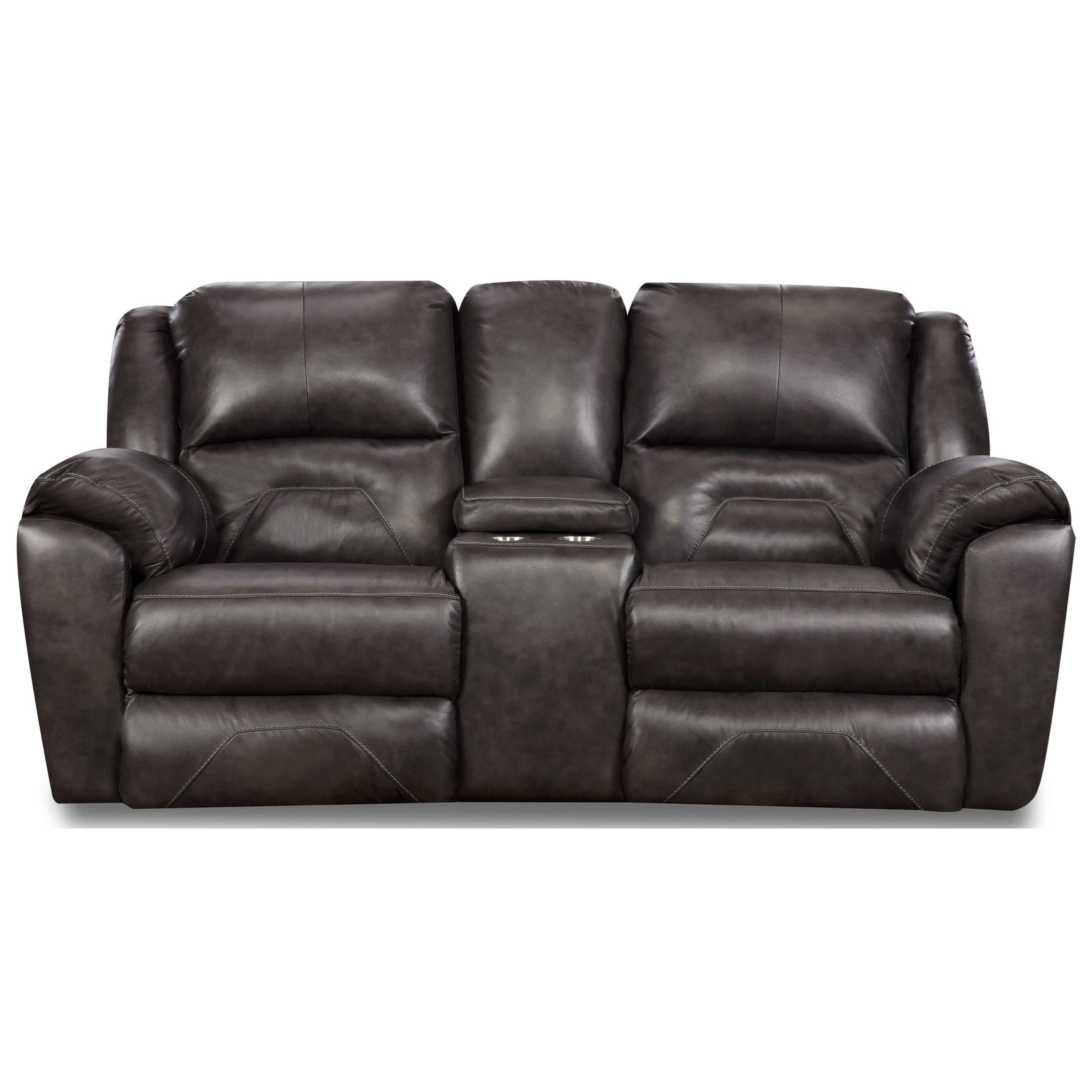 Southern Motion Pandora Double Reclining Console Sofa with Power